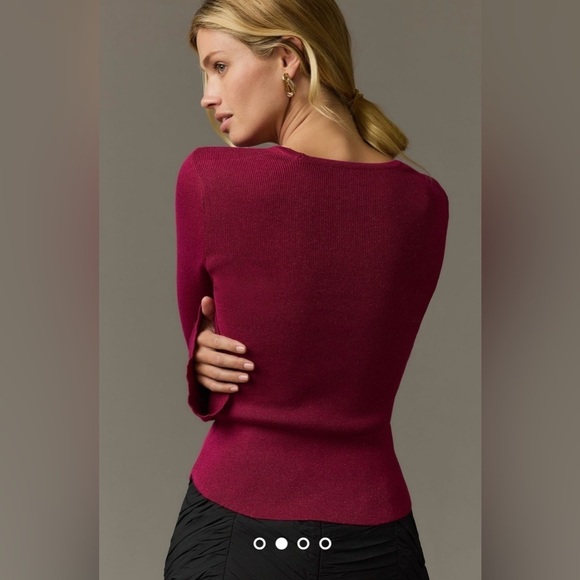 NWT Size L - Maeve Square-Neck Bell-Sleeve Sweater - Picture 5 of 16